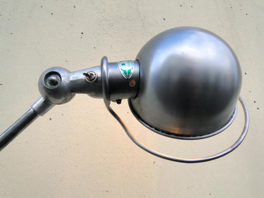 Jean Louis Domecq JIelde Vintage French Industrial 5 Arms Brushed floor Lamp 1
