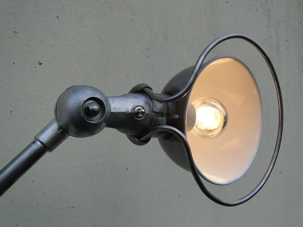 Jean Louis Domecq JIelde Vintage French Industrial 5 Arms Brushed floor Lamp 2
