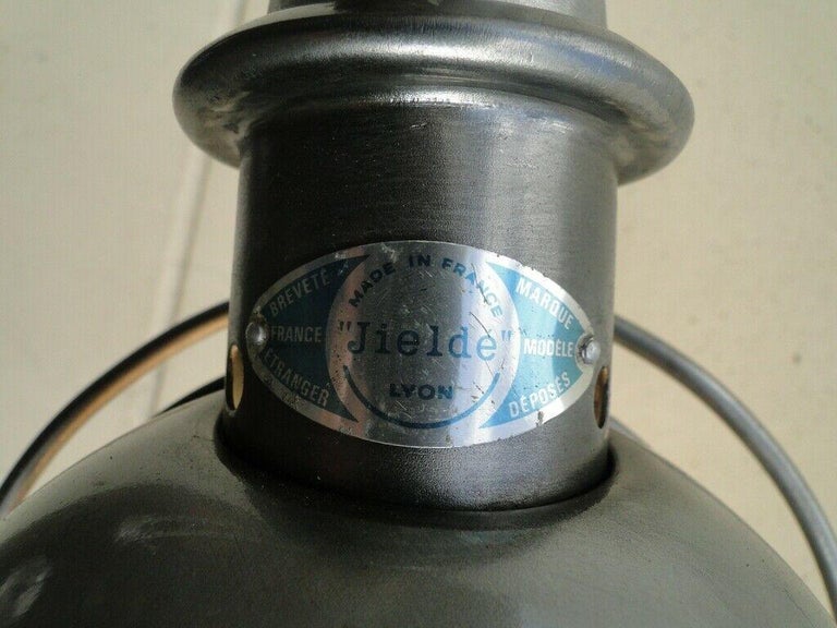 Vintage French Modernist Industrial Jielde 6 Arms Brushed floor Lamp 1950 For Sale 3