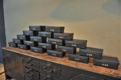 Vintage French National Bank Black Gold Bar Boxes, circa 1940
