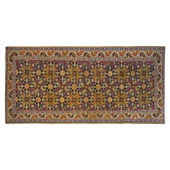 Vieux tapis français à l'aiguille, en petite taille, avec motif Paisley