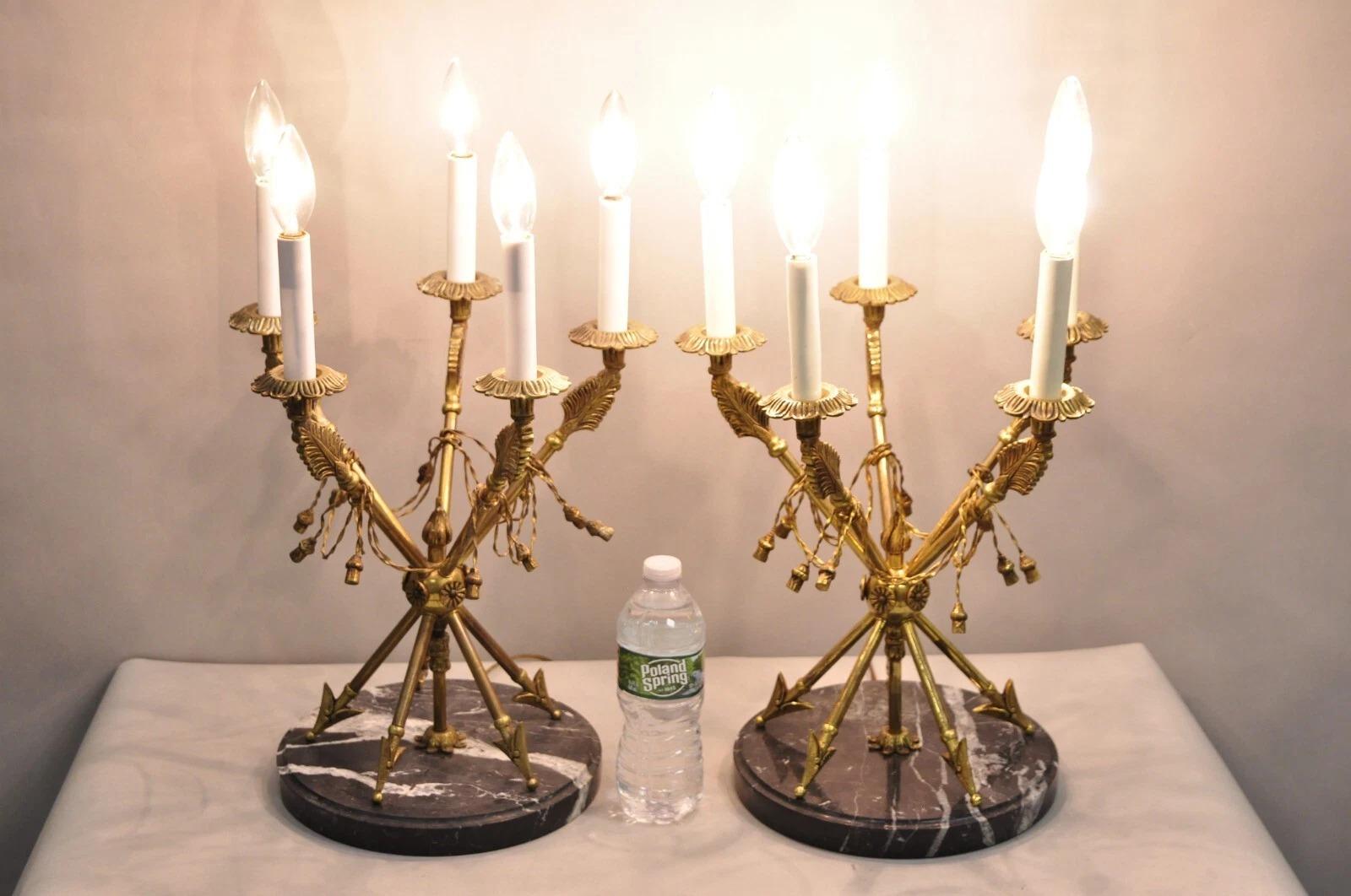 Vintage French Neoclassical Style Brass 