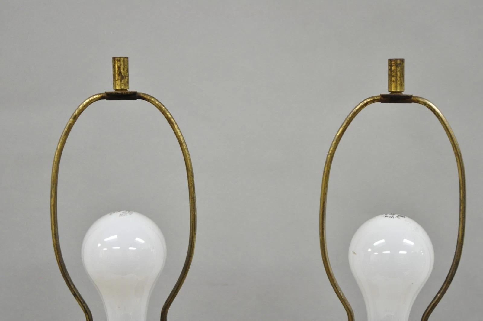 Vintage French Neoclassical Horse & Chariot Bronze Finish Urn Table Lamps a Pair For Sale 2