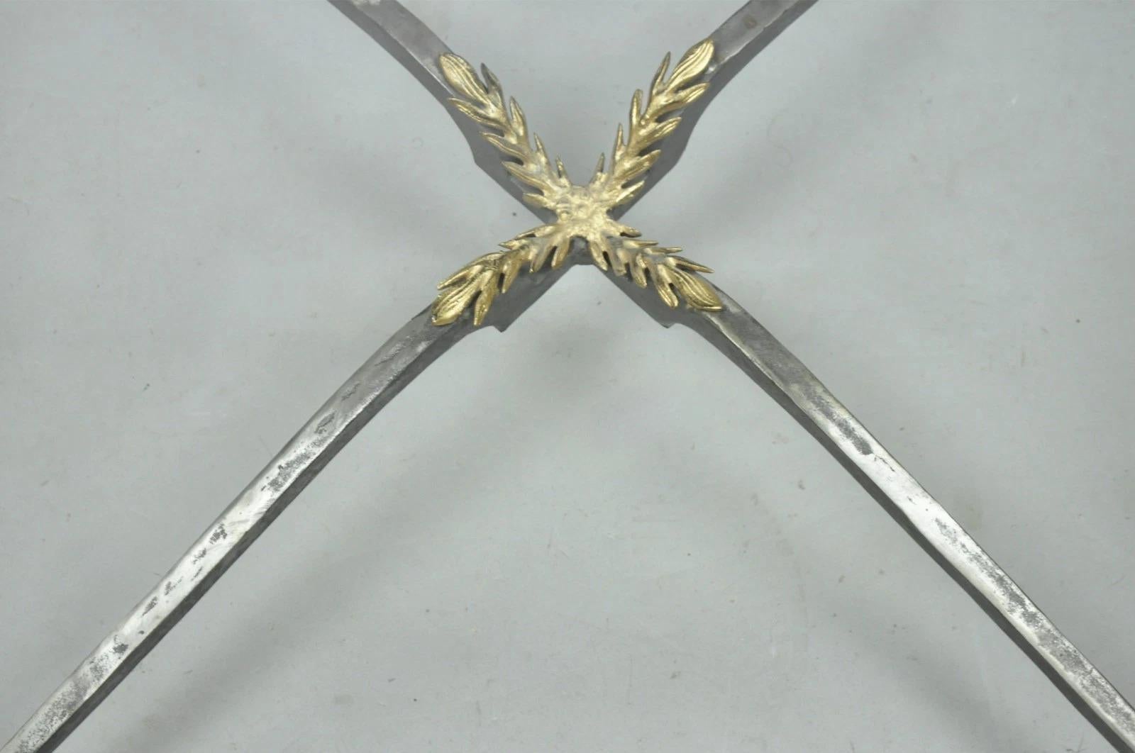 Vintage Französisch neoklassischen großen Schmiedeeisen & Glas 