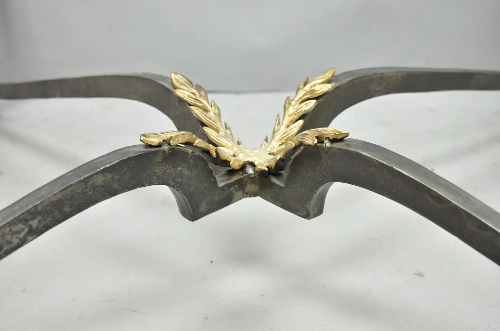 Vintage Französisch neoklassischen großen Schmiedeeisen & Glas 