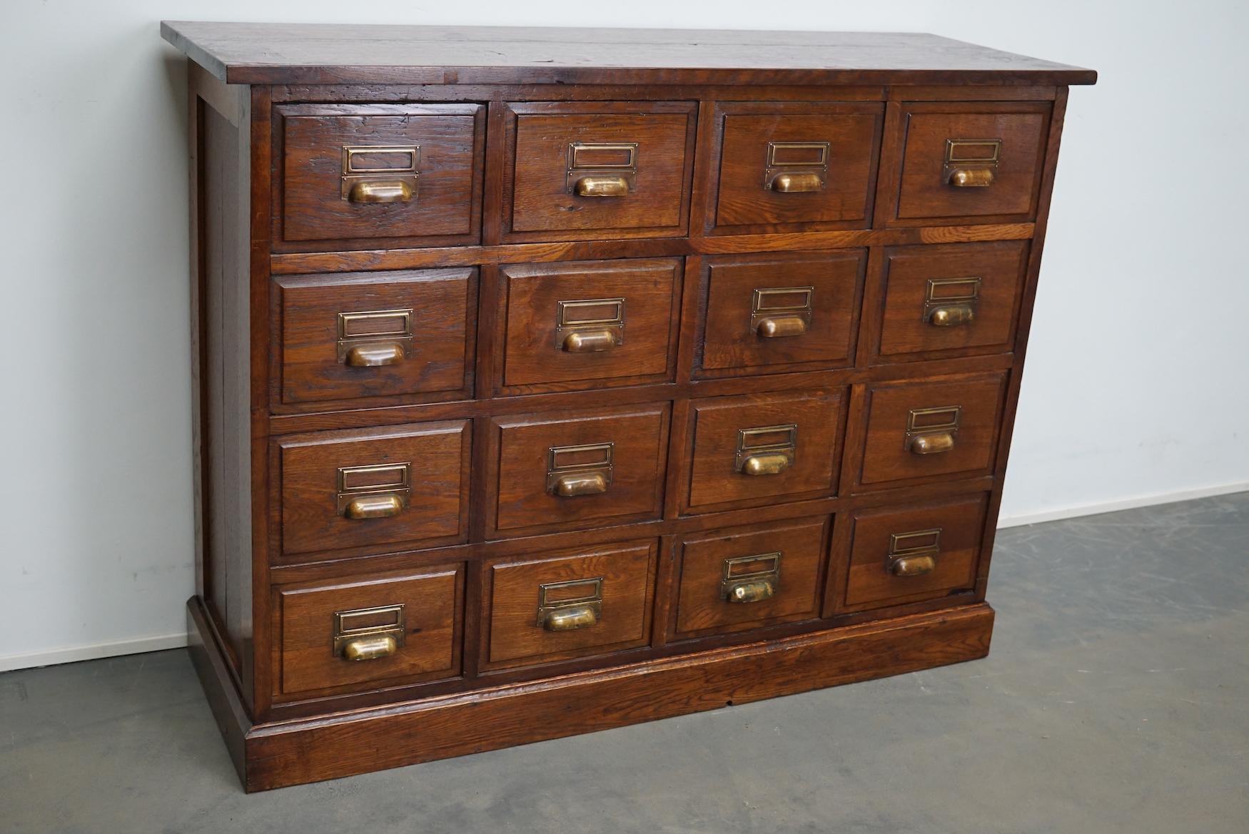 Vintage French Oak Apothecary Cabinet, 1930s 8