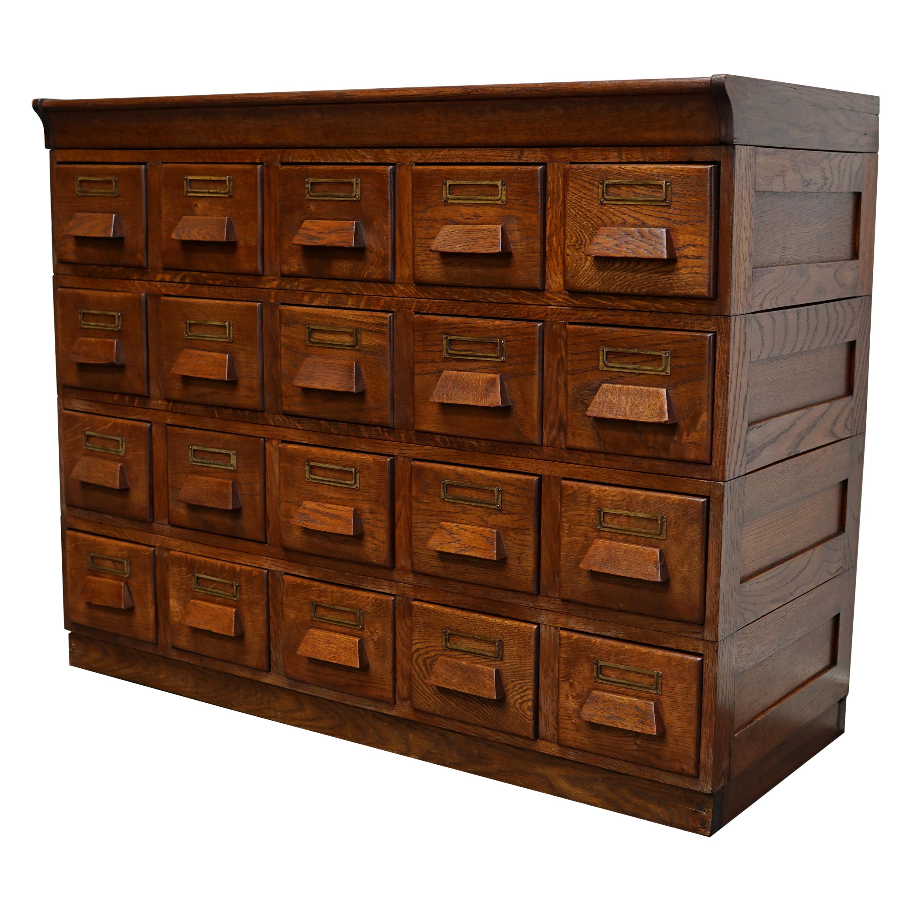 Vintage French Oak Apothecary Cabinet, 1930s at 1stDibs