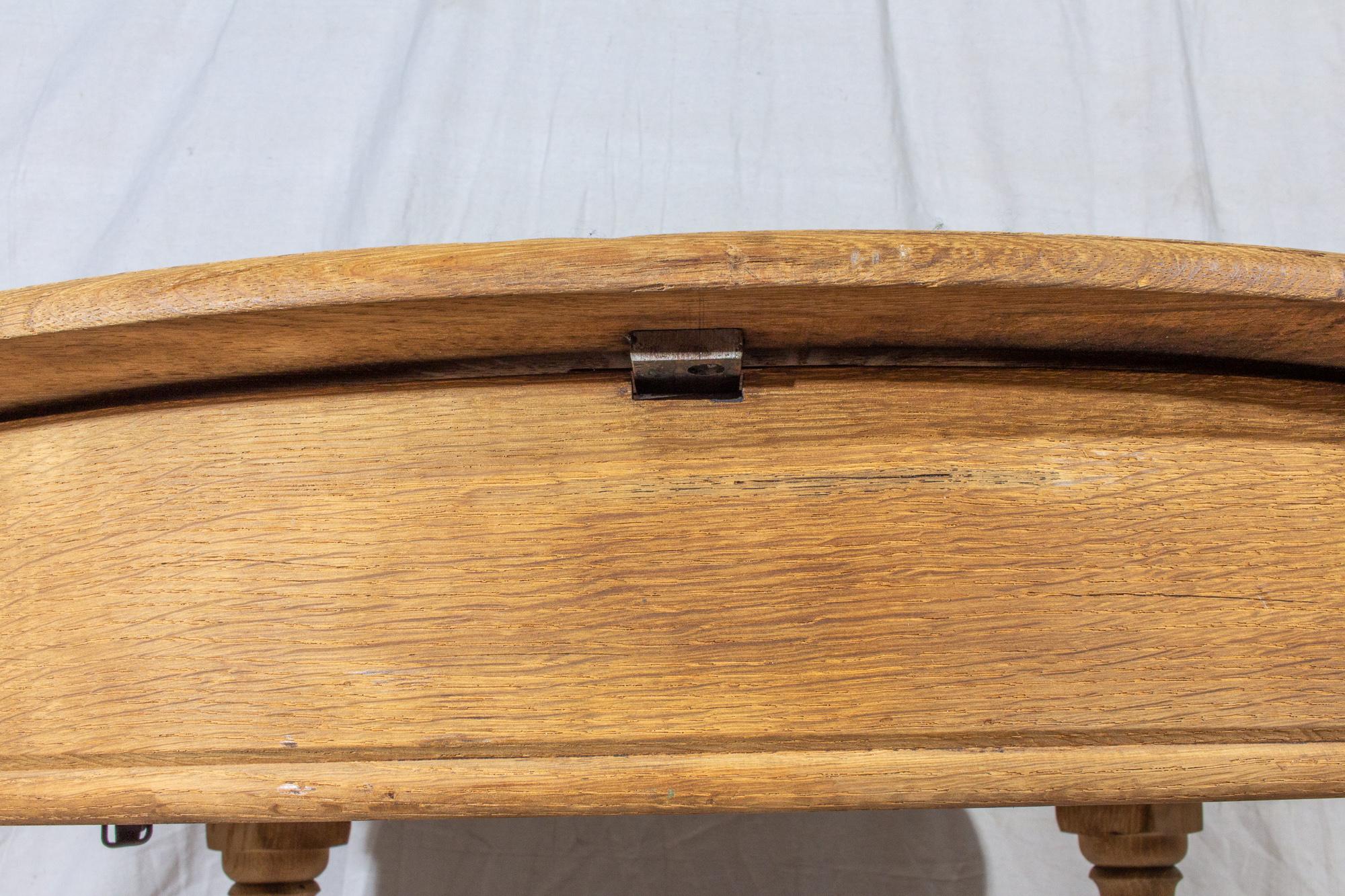 Vintage Französisch Eiche Schmetterling Blatt Tisch 12