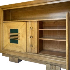 Vintage French Oak Cabinet in the style of Charles Dudouyt