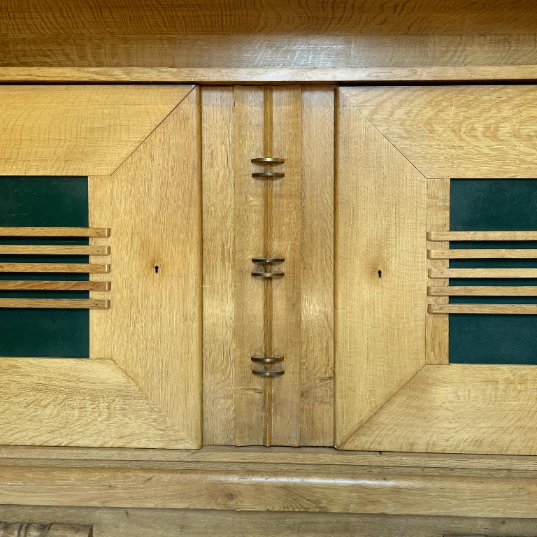 Mid-20th Century Vintage French Oak Cabinet in the style of Charles Dudouyt For Sale