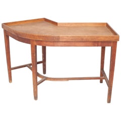 Vintage French Oak Curvilinear Sorting Table