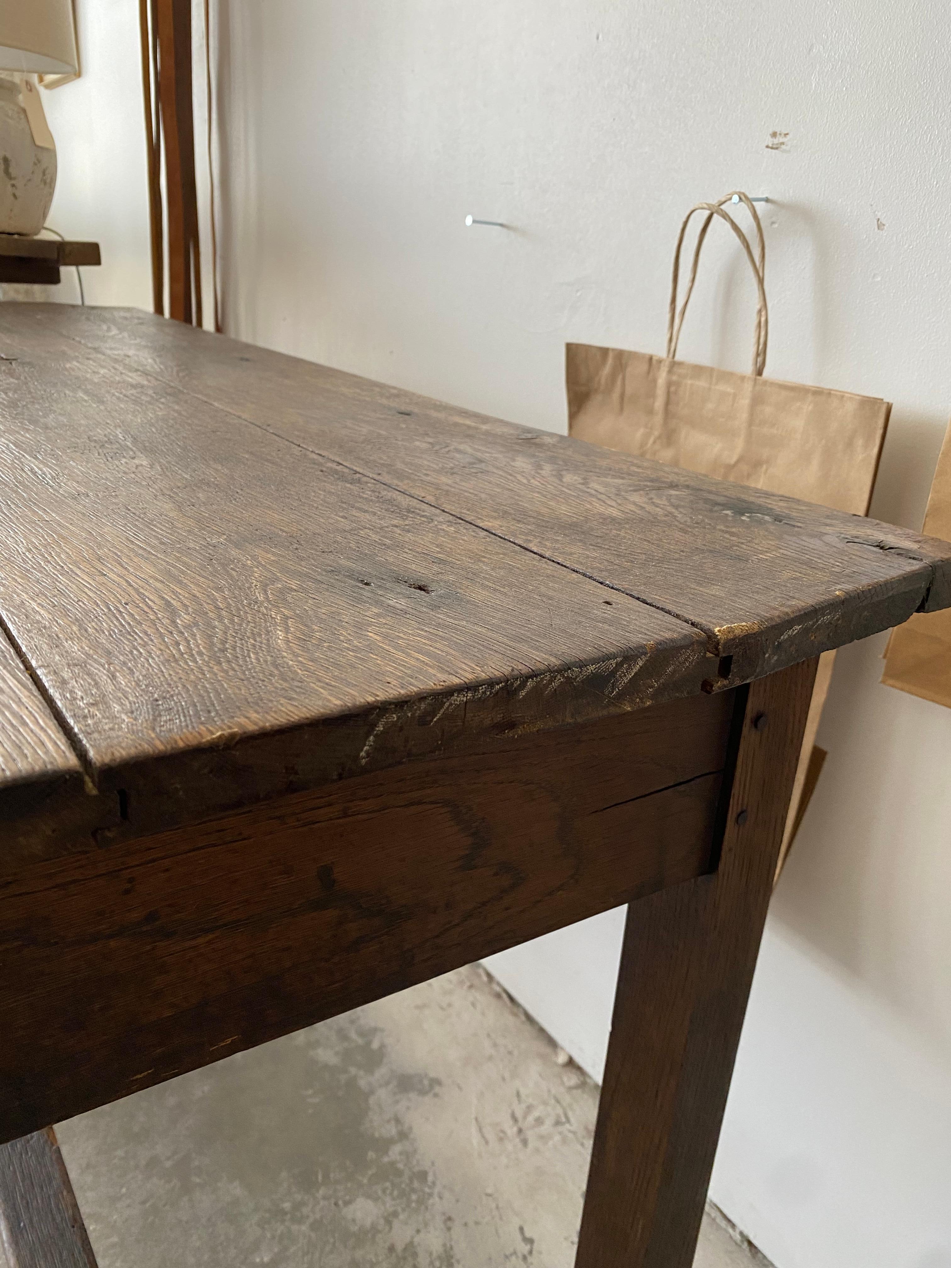 Vintage French Oak Desk In Good Condition In Los Angeles, CA