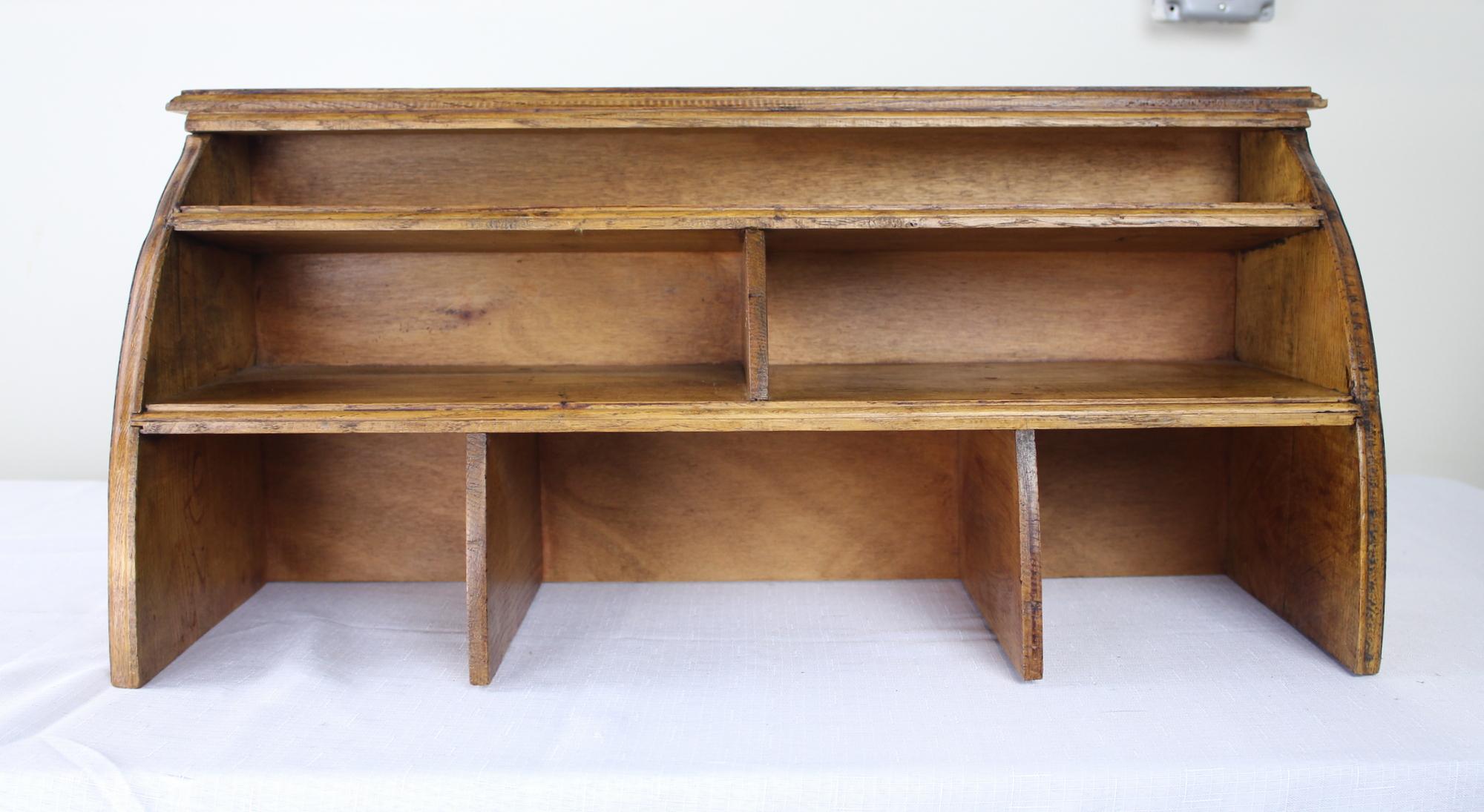 Vintage French Oak Desk Organizer In Good Condition In Port Chester, NY