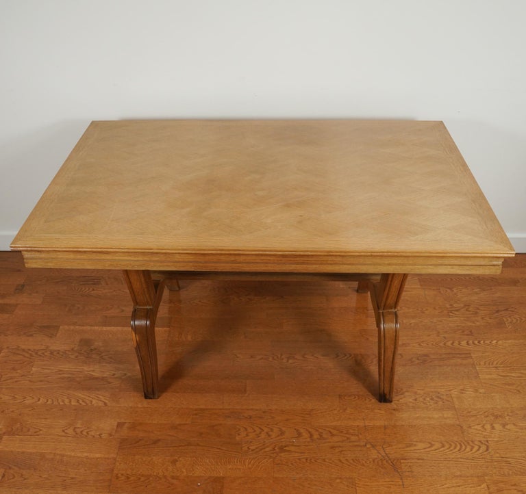 Vintage French Oak Dining Table For Sale at 1stDibs