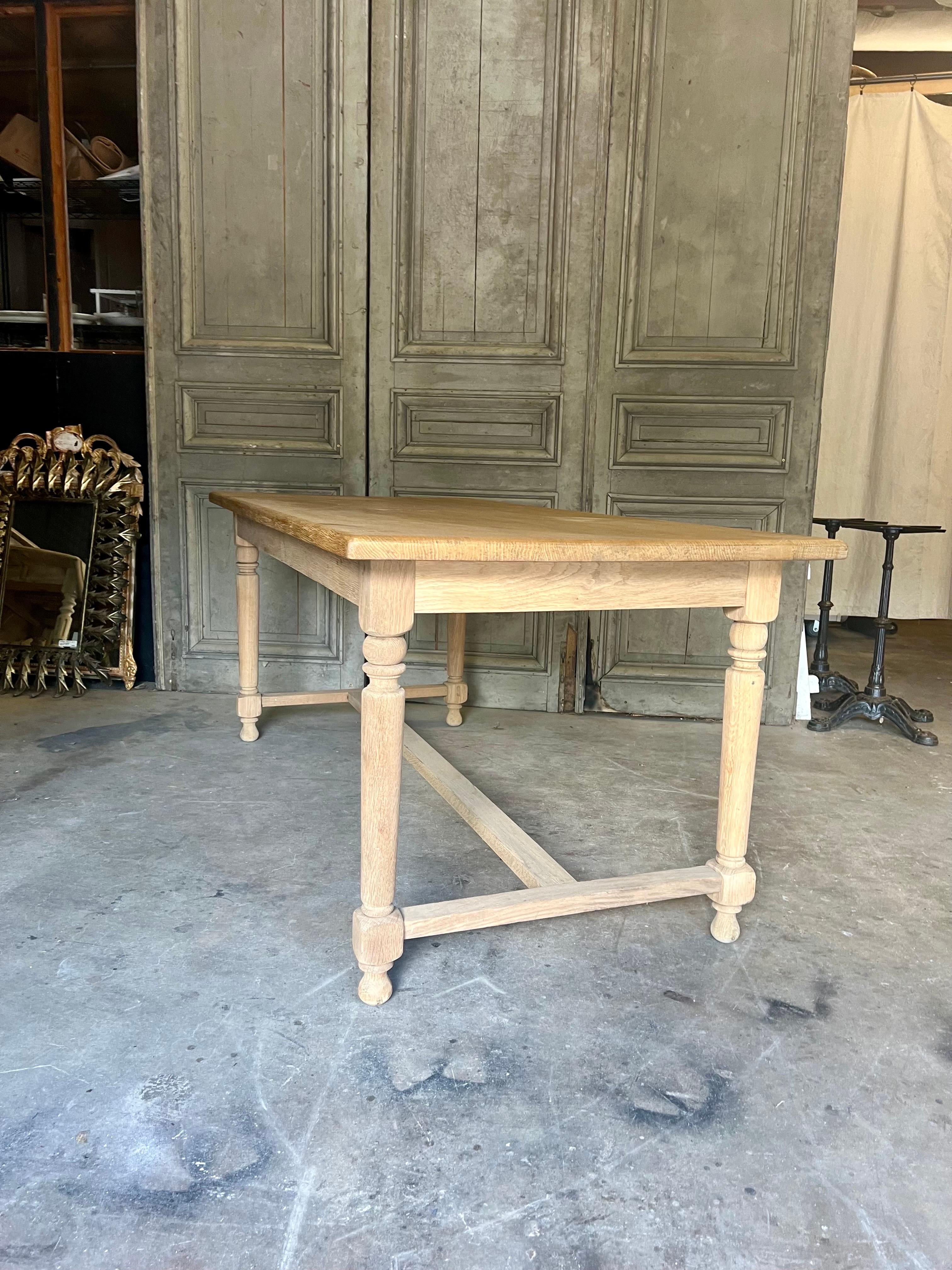 Vintage French Oak Dining Table  For Sale 1