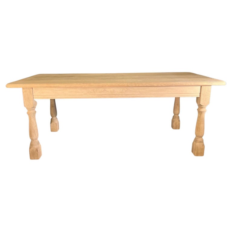 Vintage French Oak Dining Table For Sale at 1stDibs