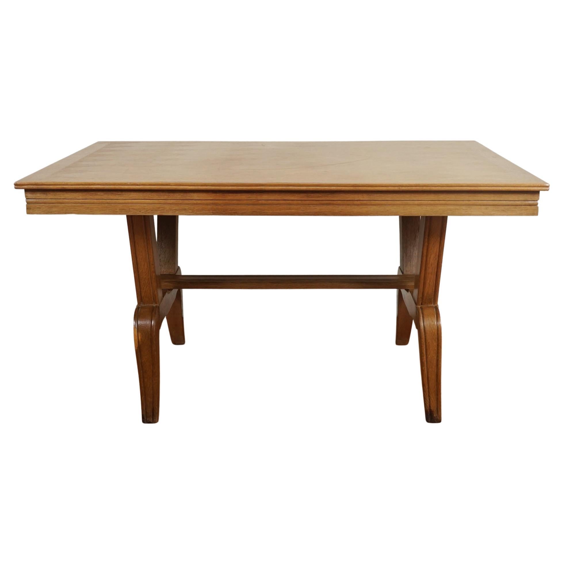 Vintage French Oak Dining Table