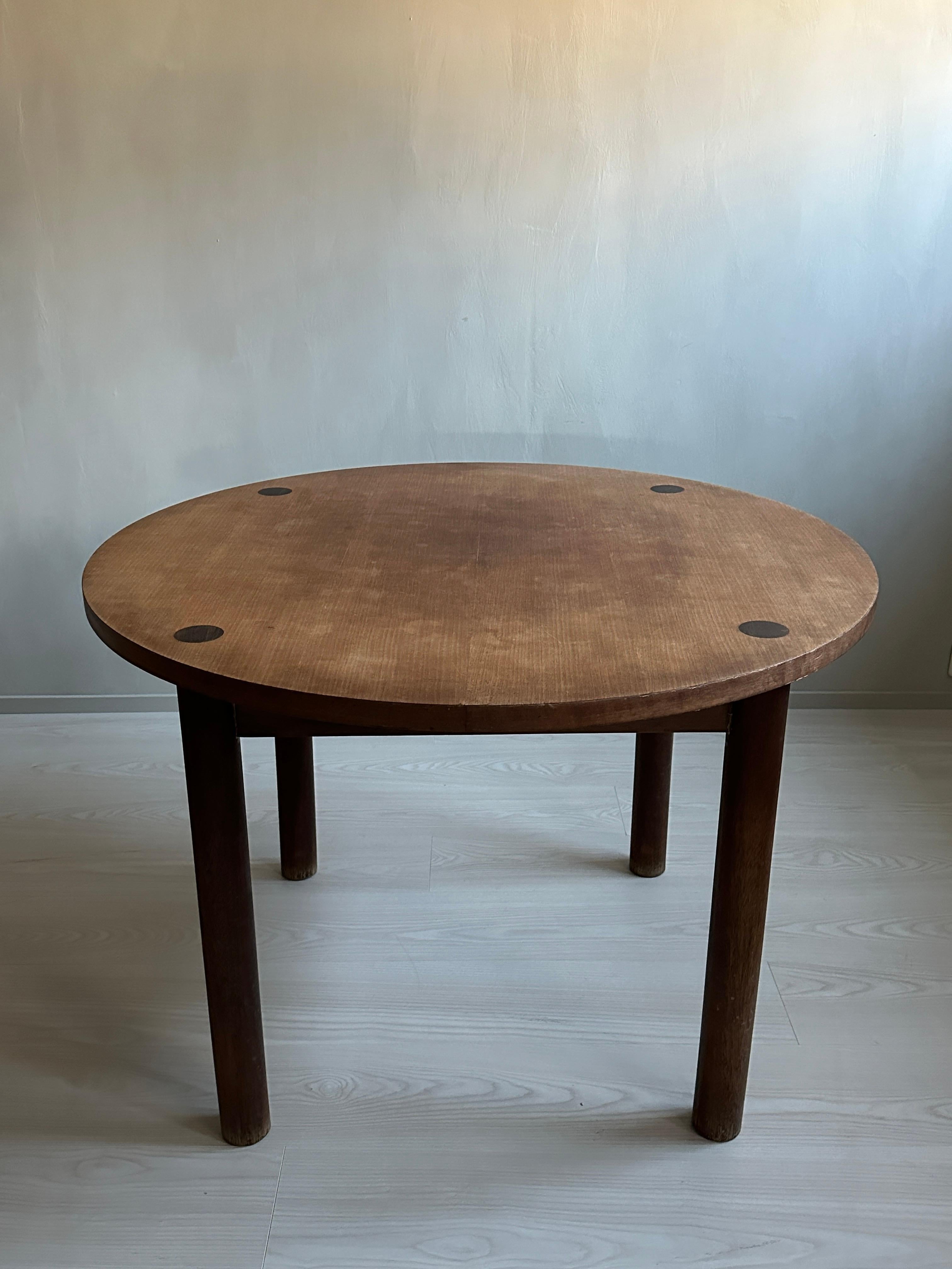 Vintage French Oak Dining Table in Style of Charlotte Perriand, France, 1950s 6