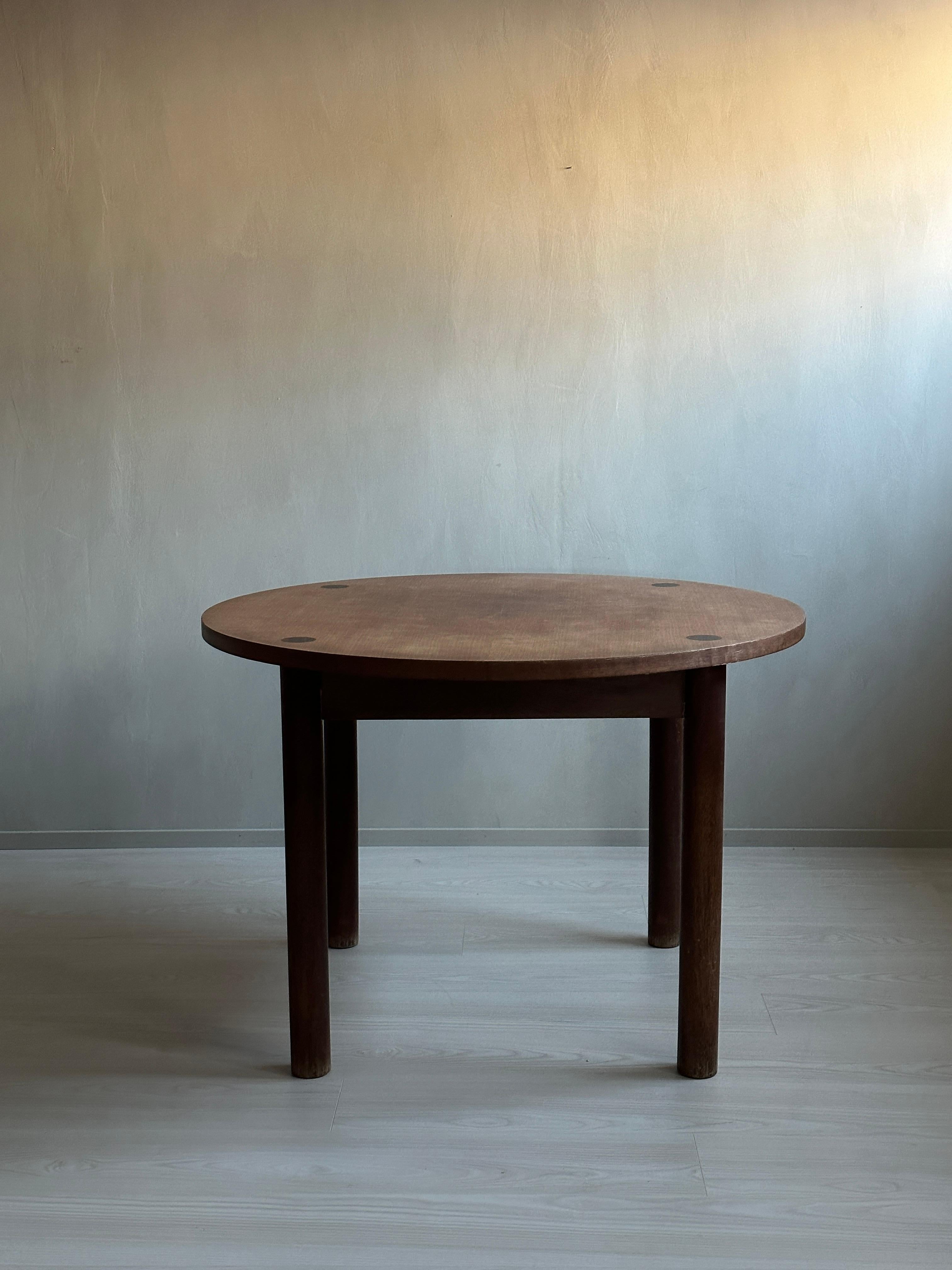 Vintage French Oak Dining Table in Style of Charlotte Perriand, France, 1950s 2