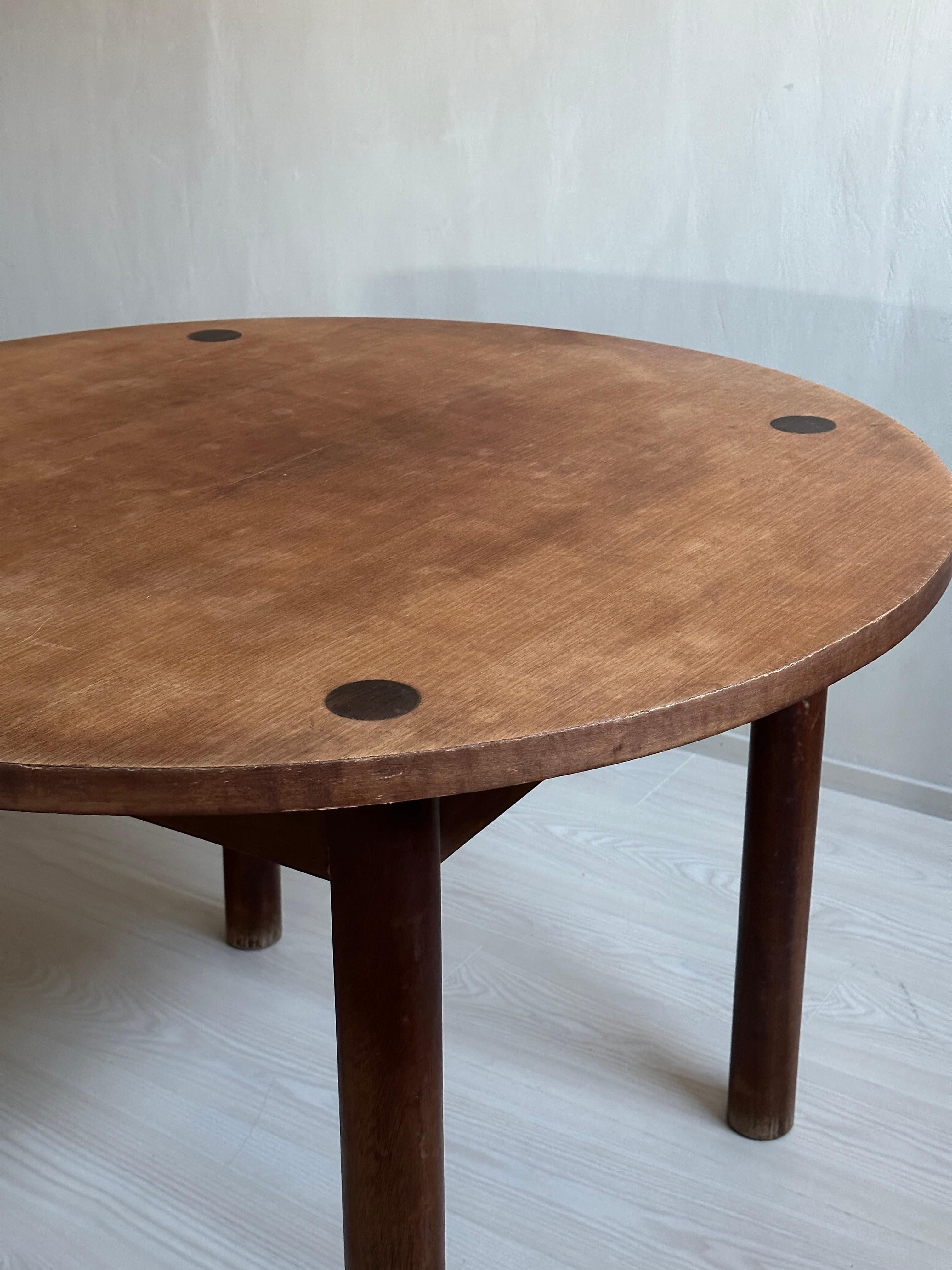 Vintage French Oak Dining Table in Style of Charlotte Perriand, France, 1950s 3