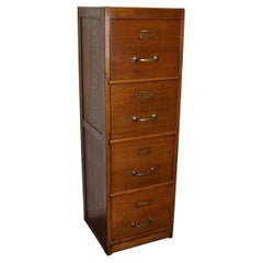 Vintage French Oak Filing Cabinet, 1930s