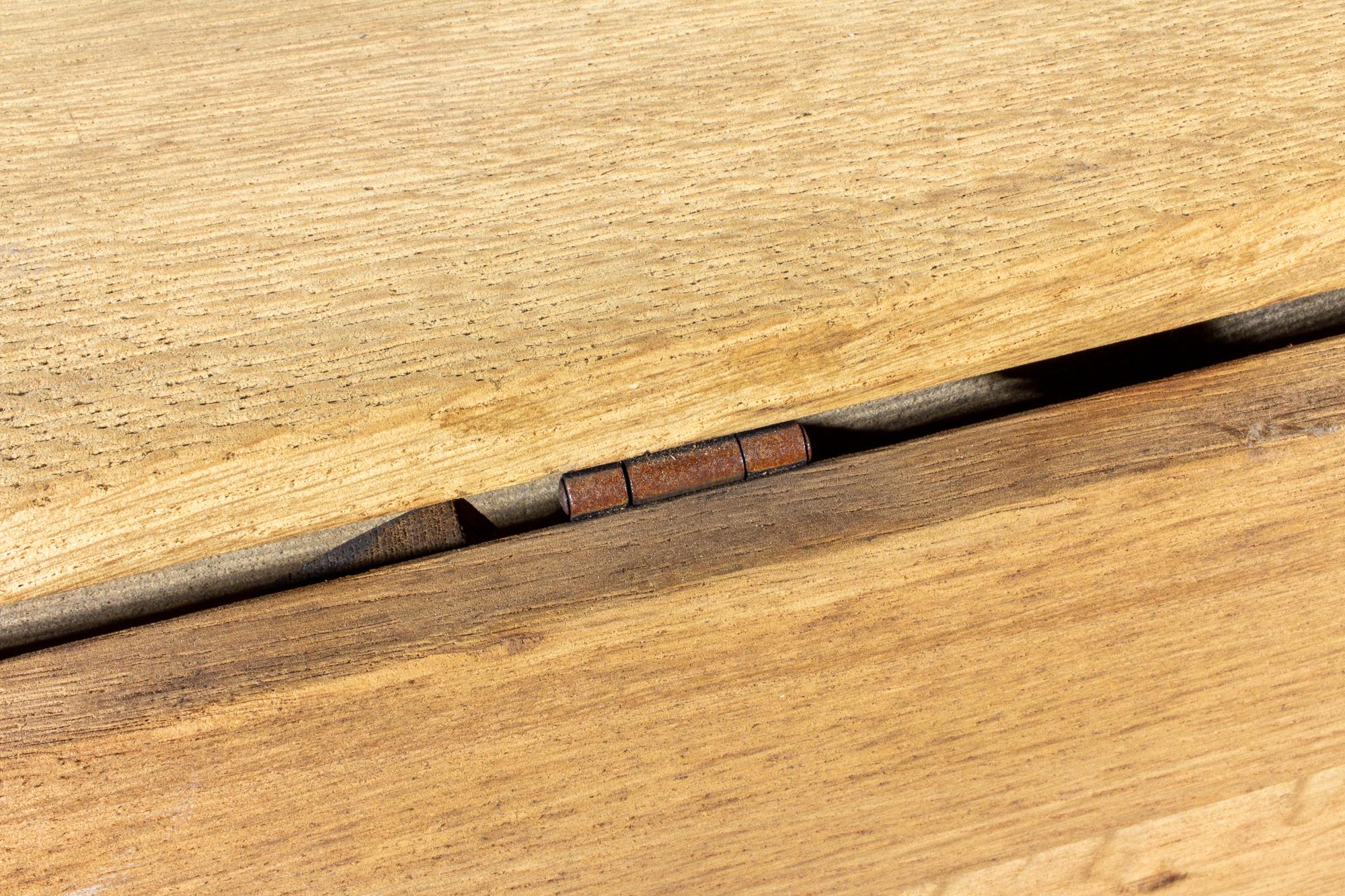 Vintage French Oak Gate Leg Drop-Leaf Table 13