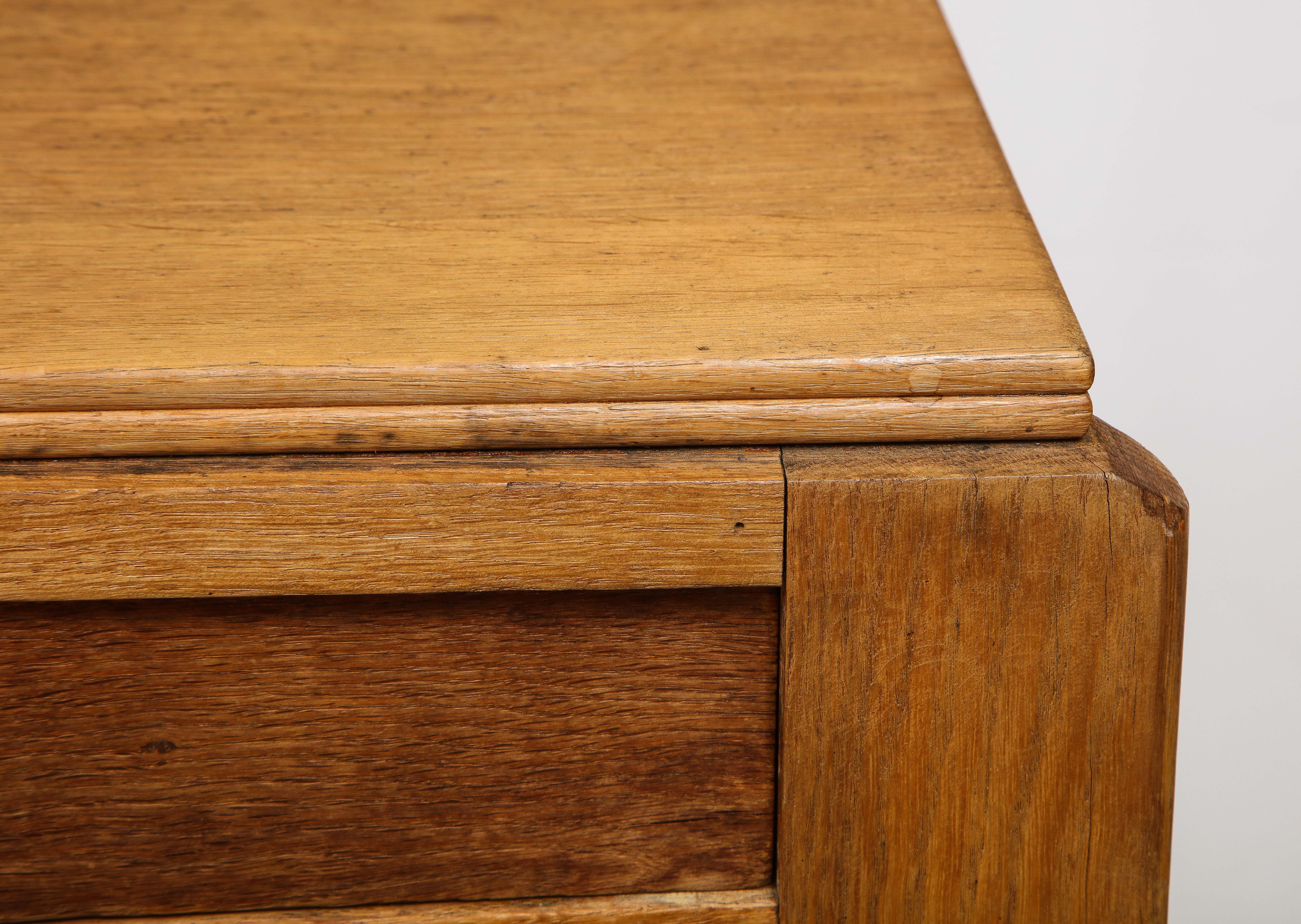 Vintage French Oak Table with Drawer Signed Mercier & Chaleyssin, circa 1940s 6