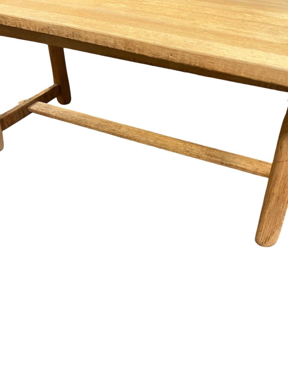Vintage French Oak Trestle / Dining Table In Good Condition In Houston, TX