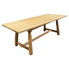 Vintage French Oak Trestle / Dining Table