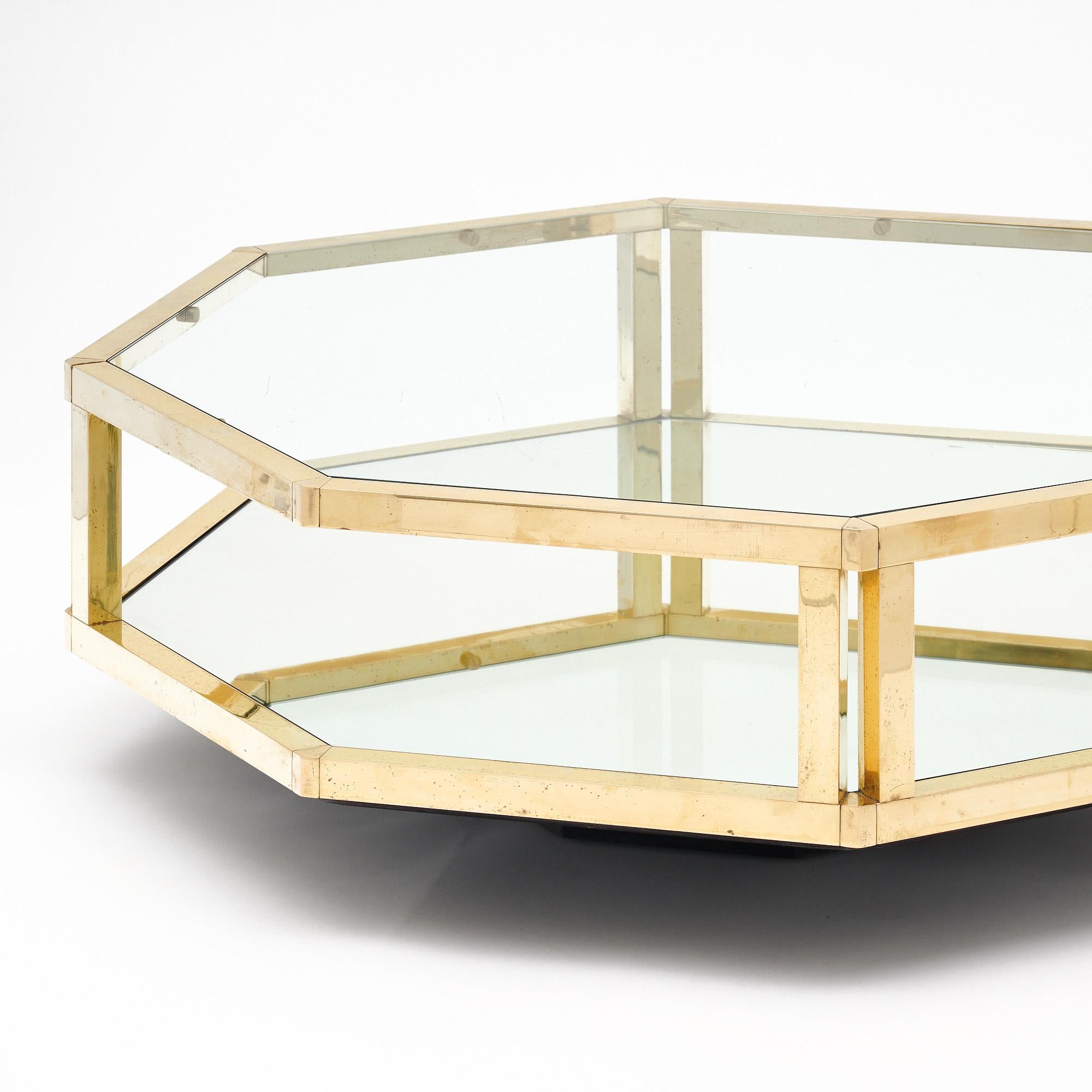 Mesa de centro octogonal francesa vintage en venta 2