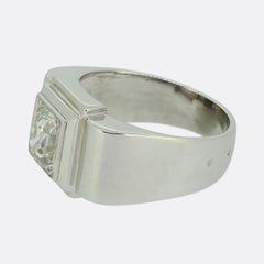 Vintage French Old Cut Diamond Signet Ring