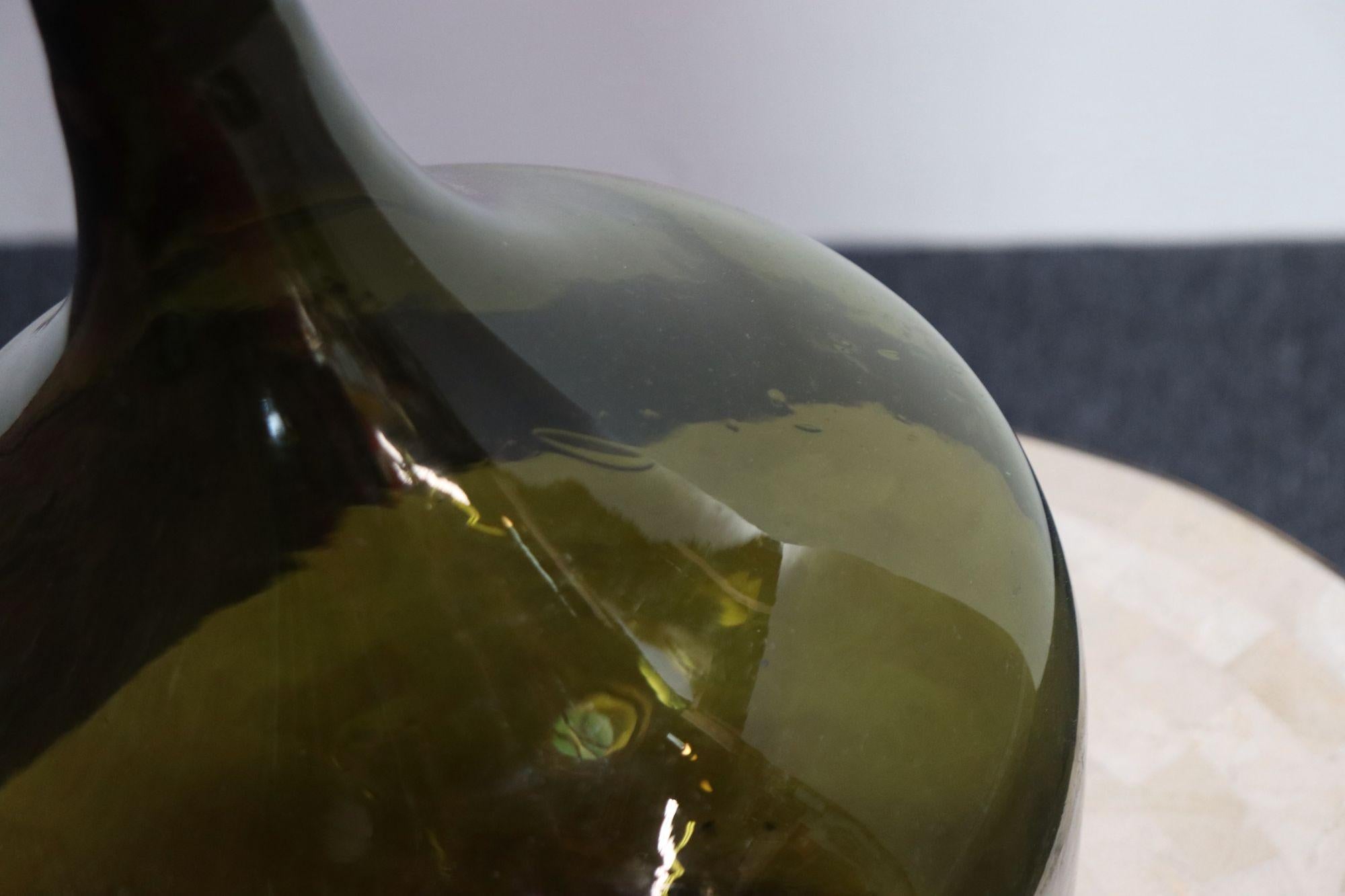 Damigiana & damigiana francese vintage di colore verde oliva in vendita 3