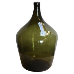 Demijohn/Carboy français vintage vert olive