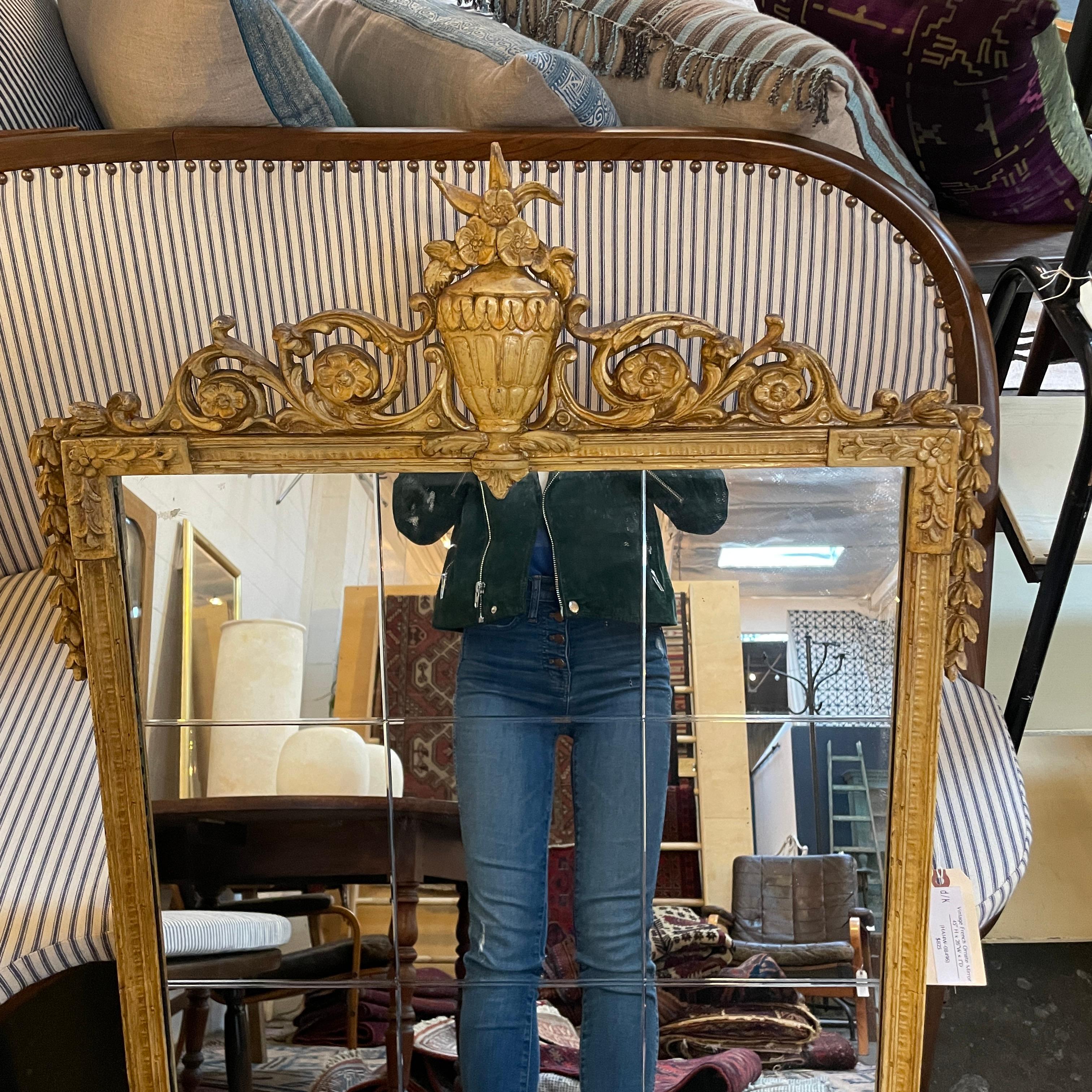 Vintage French Ornate Mirror In Good Condition In Los Angeles, CA