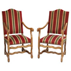 Vintage French Os De Mouton Style Arm Chairs Imported from France