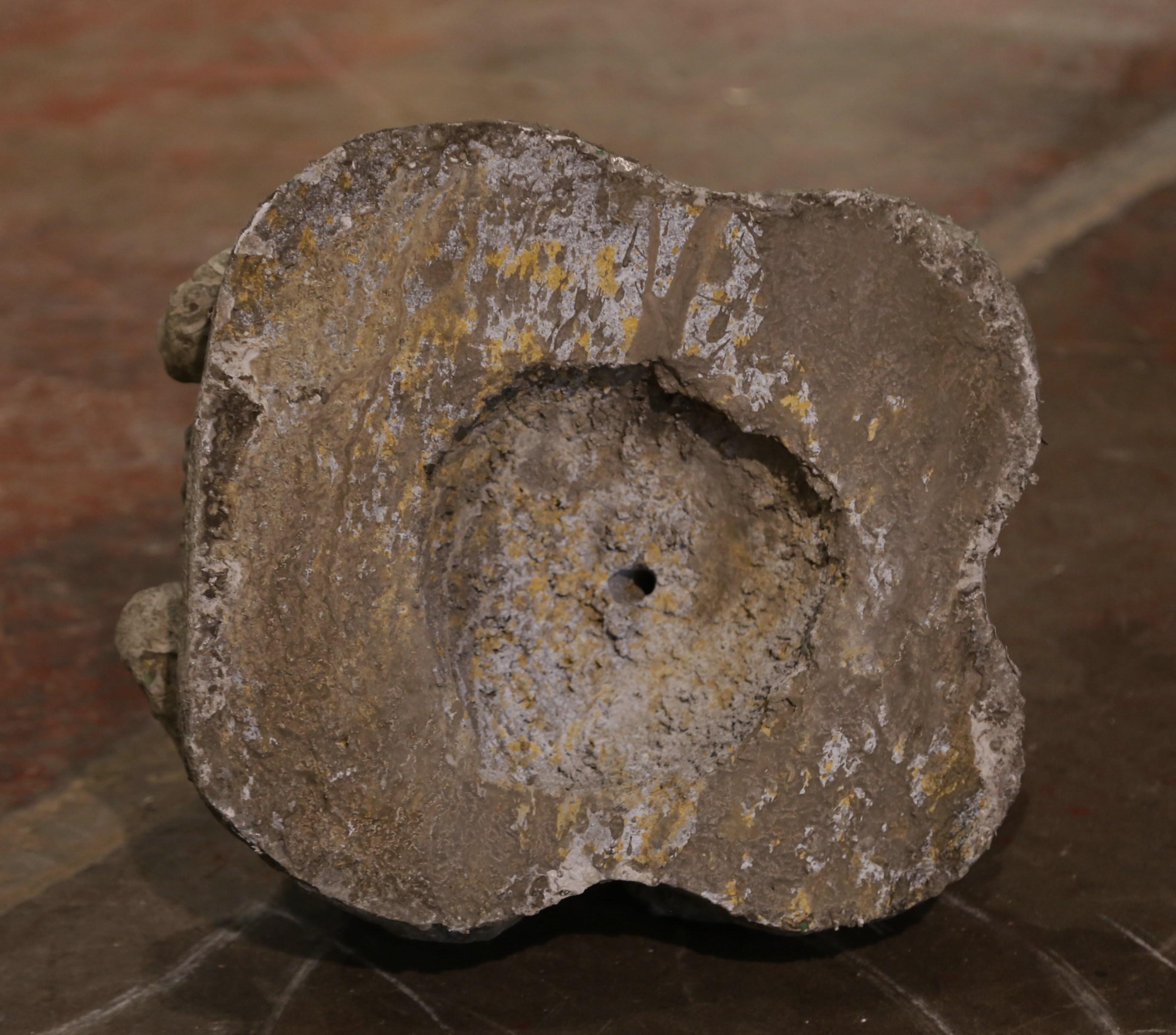 Escultura francesa vintage de sapo de piedra tallada y envejecida para exteriores en Excelente estado para la venta en Dallas, TX