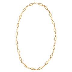 Vintage French Oval Link Necklace, 1950s