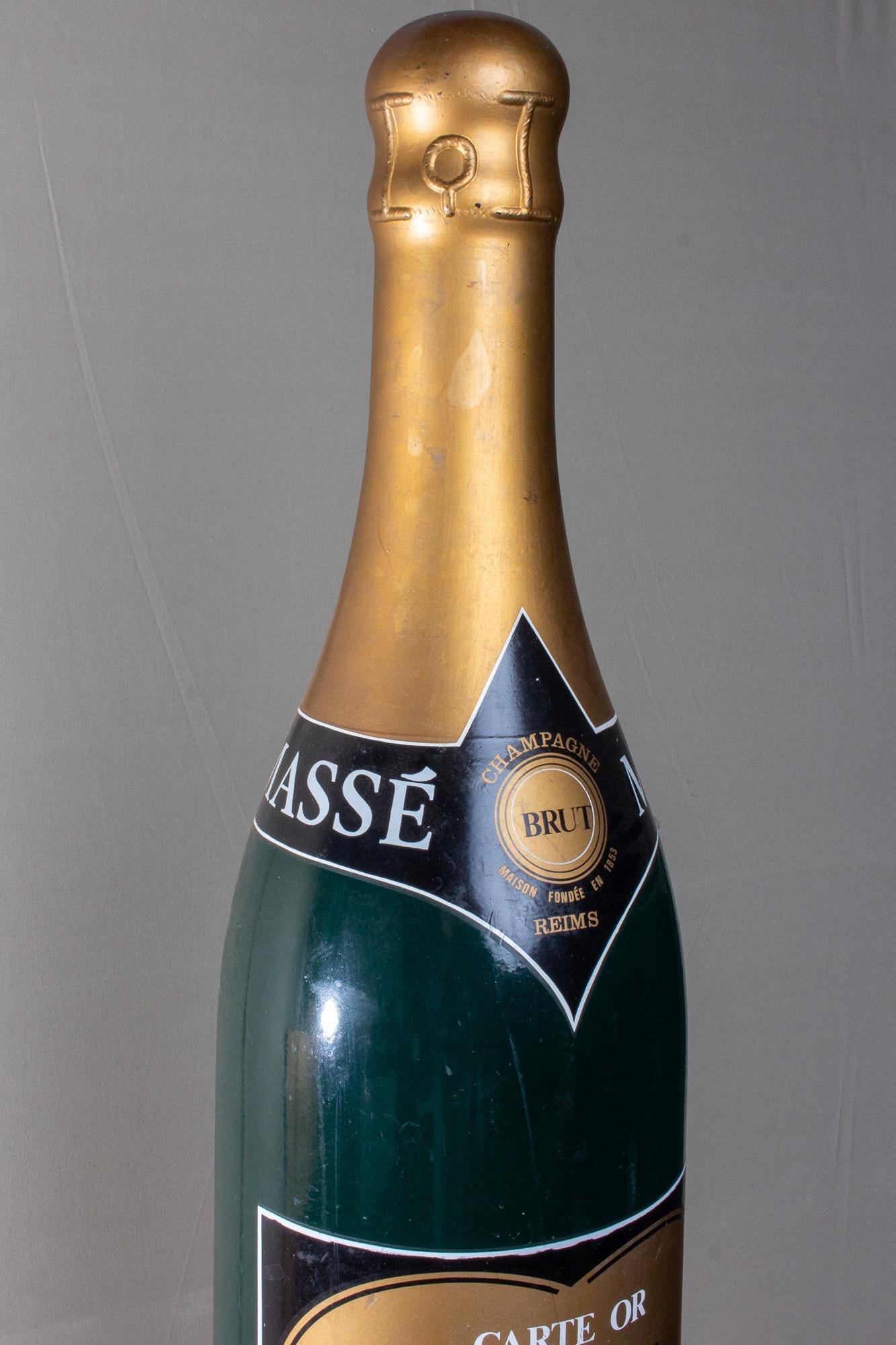 Vintage French Oversized Champagne Massé Bottle Prop 2