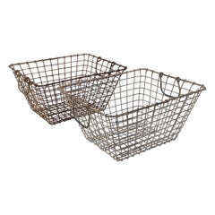 Vintage French Oyster Baskets:: Satz von zwei:: 20. Jahrhundert