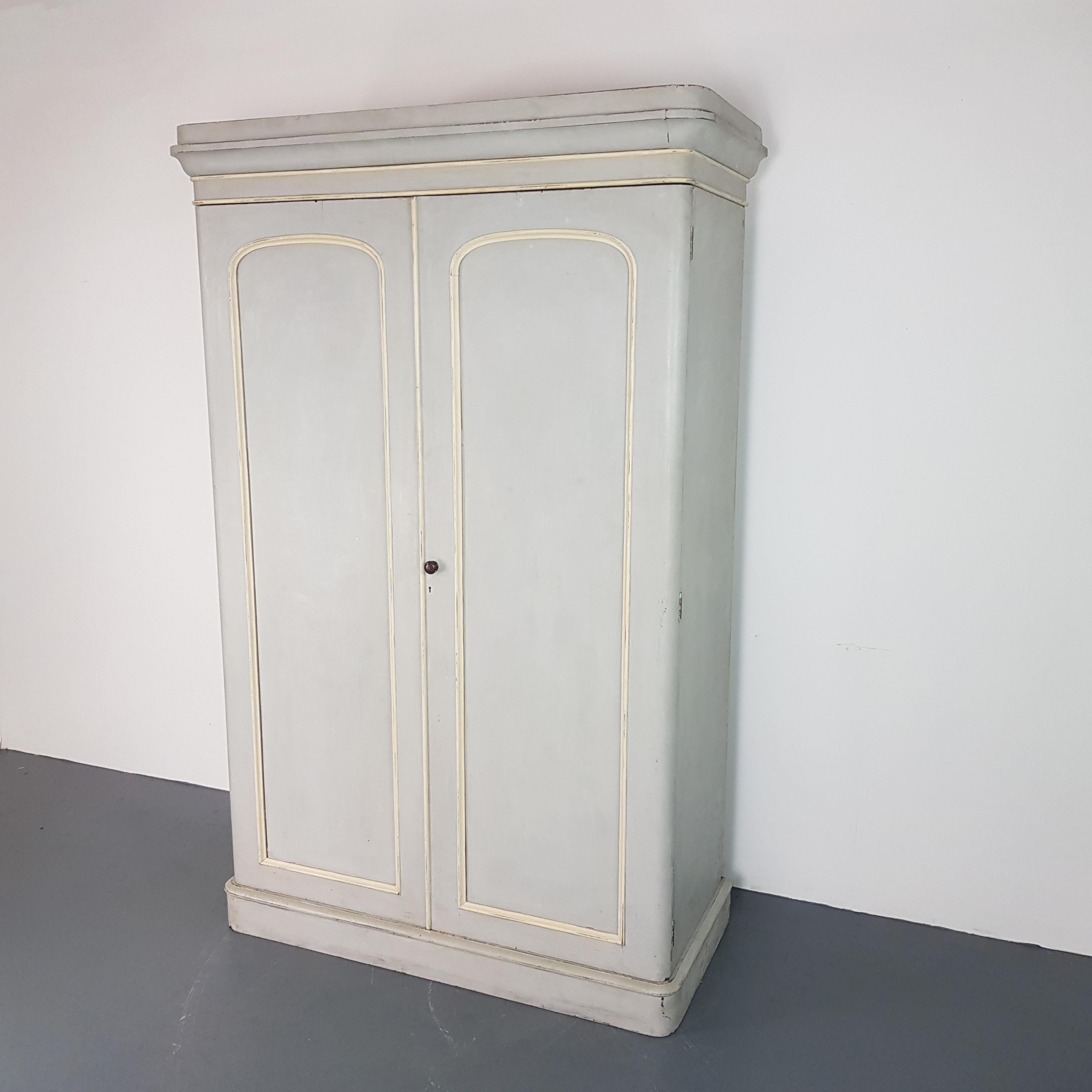 20th Century Vintage French Painted Armoire
