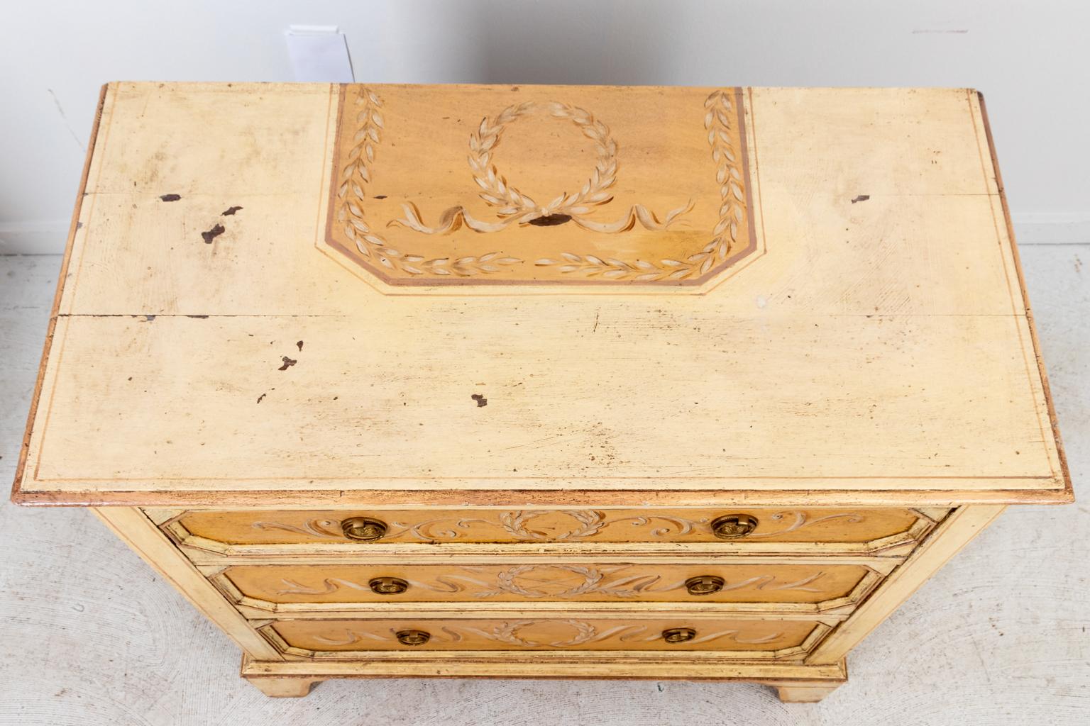 Vintage French Painted Chest For Sale 2