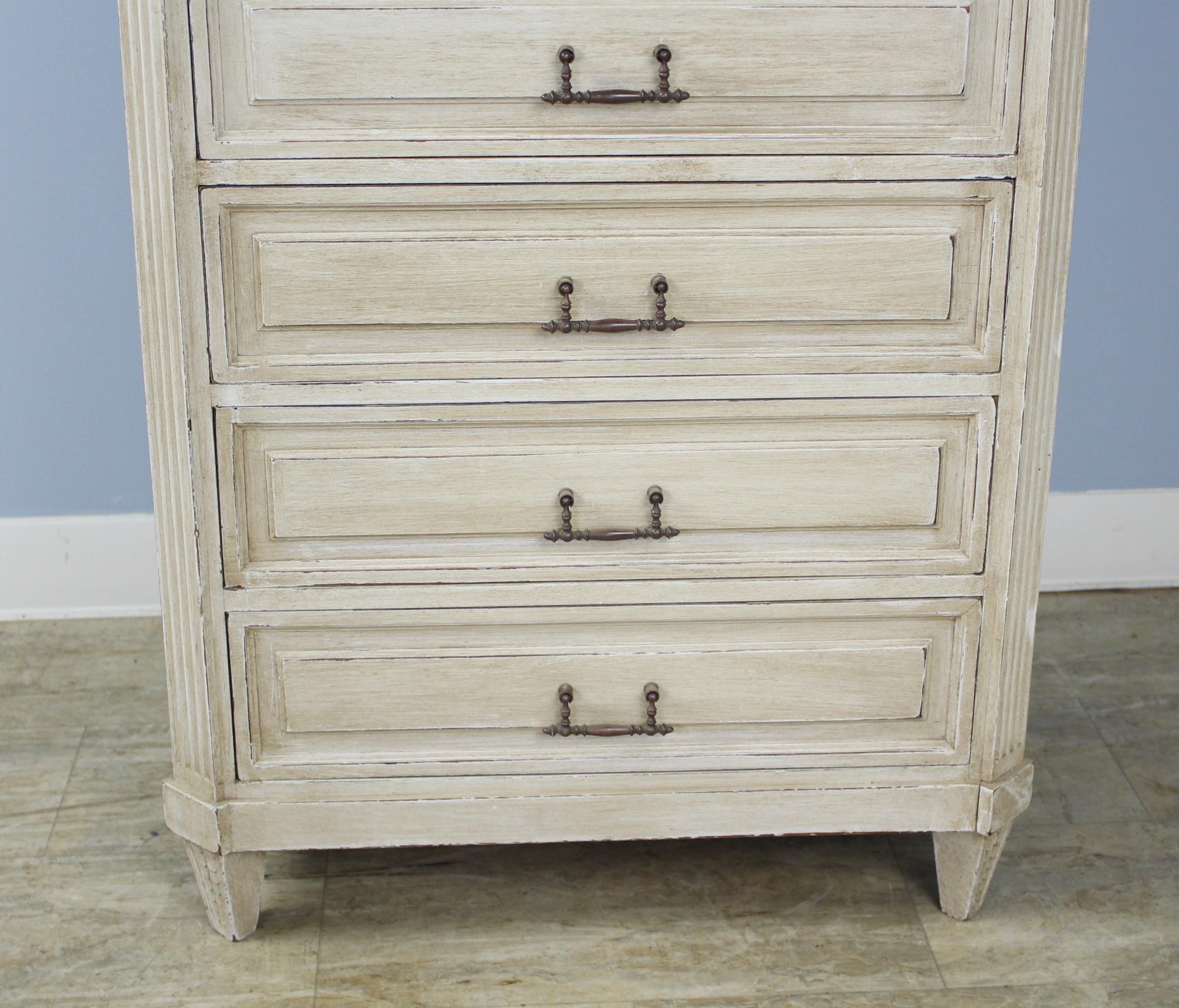 Wood Vintage French Painted Semanier