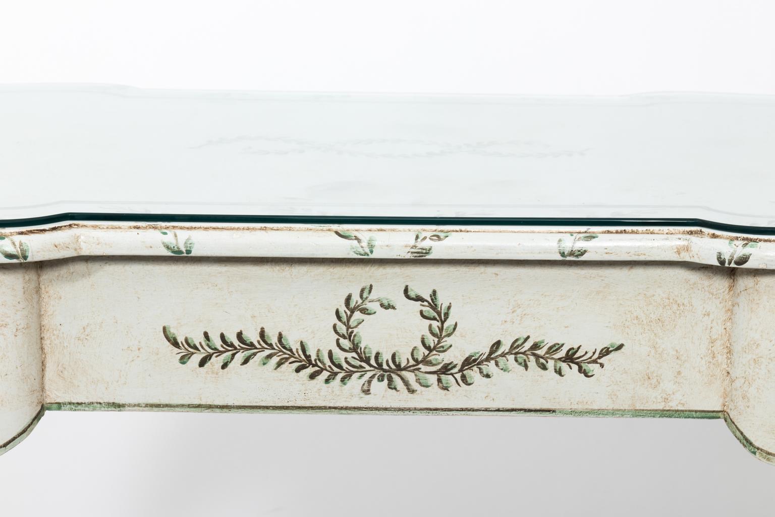 Vintage French Painted Writing Desk 6