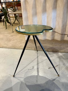 Vintage French Painter's Palette Top Sidetable