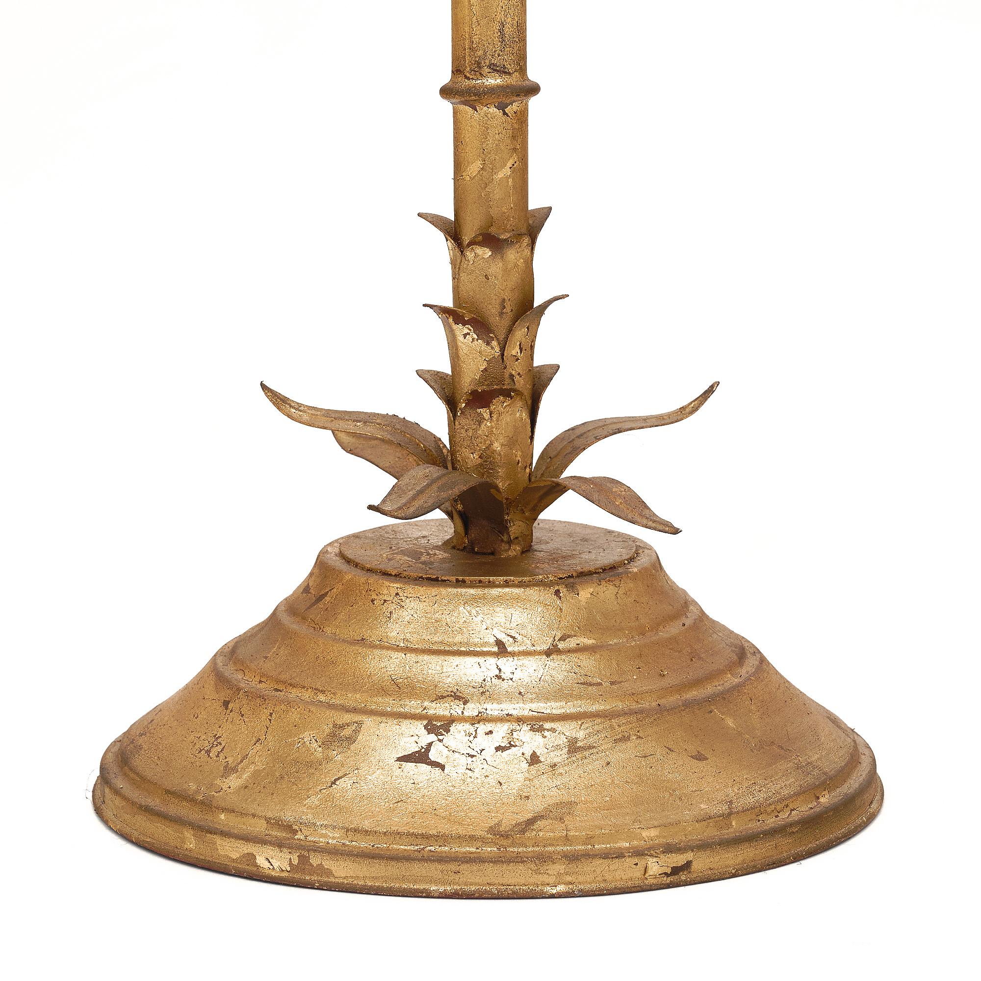 Vintage French Palm Leaf Floor Lamp For Sale 2