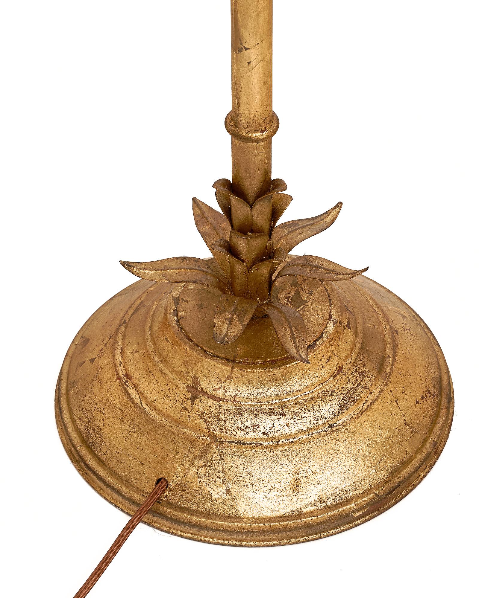 Vintage French Palm Leaf Floor Lamp For Sale 3