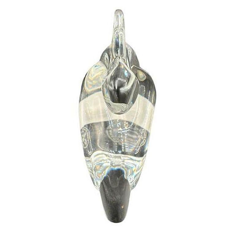 Scultura francese d'epoca in cristallo a forma di pellicano con fermacarte, firmata Baccarat In condizioni ottime in vendita a Van Nuys, CA