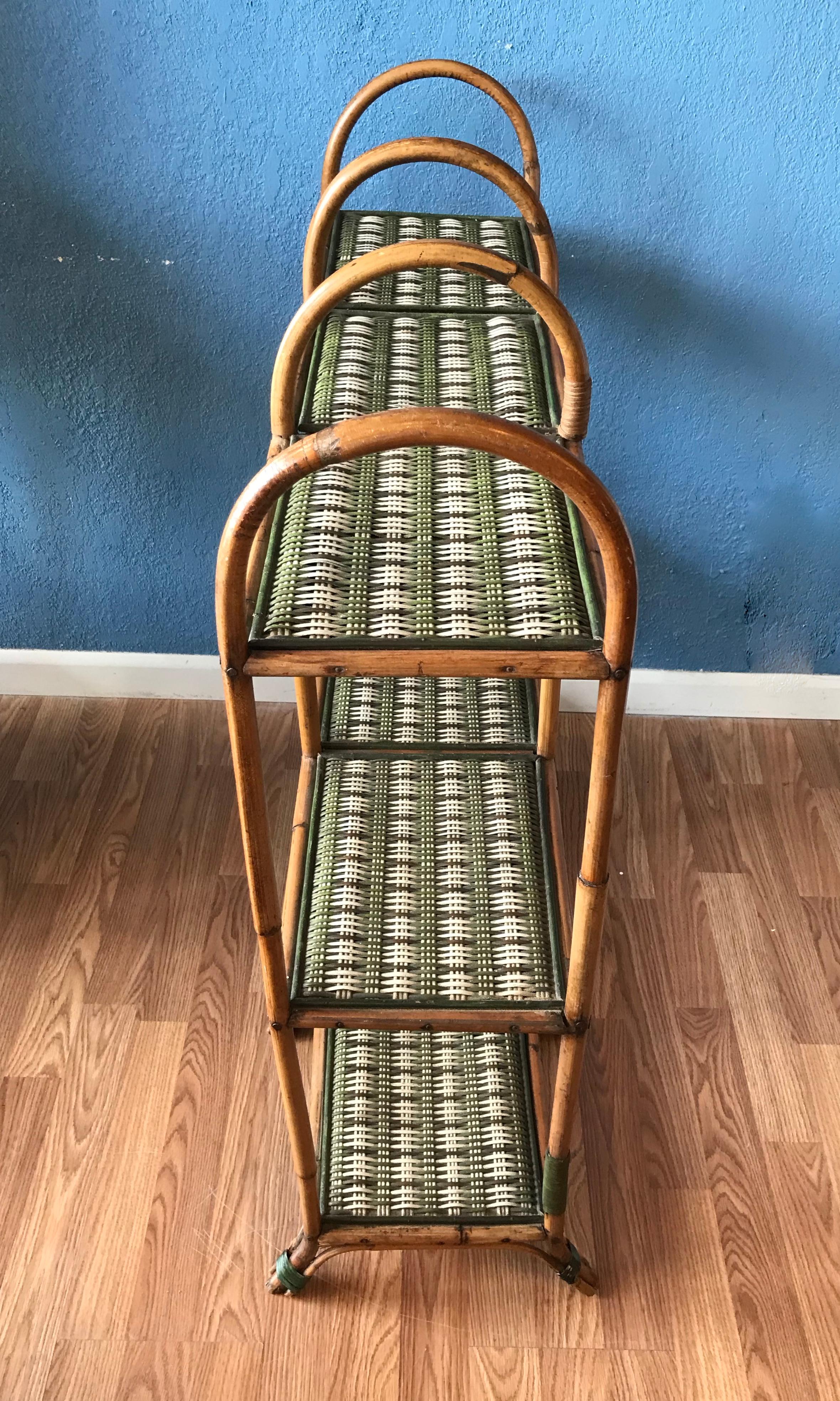 Wicker Vintage French Pastry Shelves
