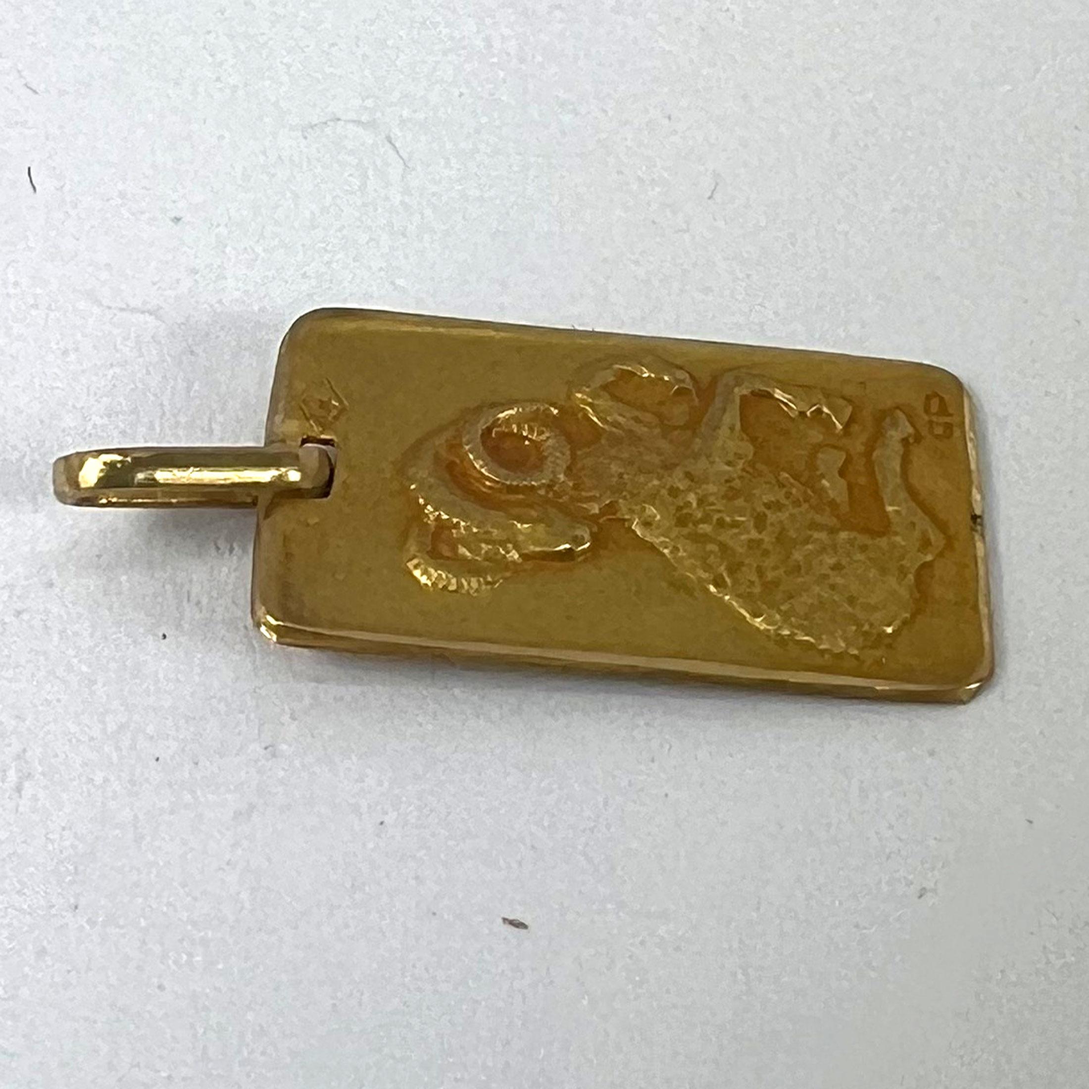 Ciondolo Medaglia d'epoca francese Perroud Ares Zodiac in oro giallo 18 carati in vendita 10