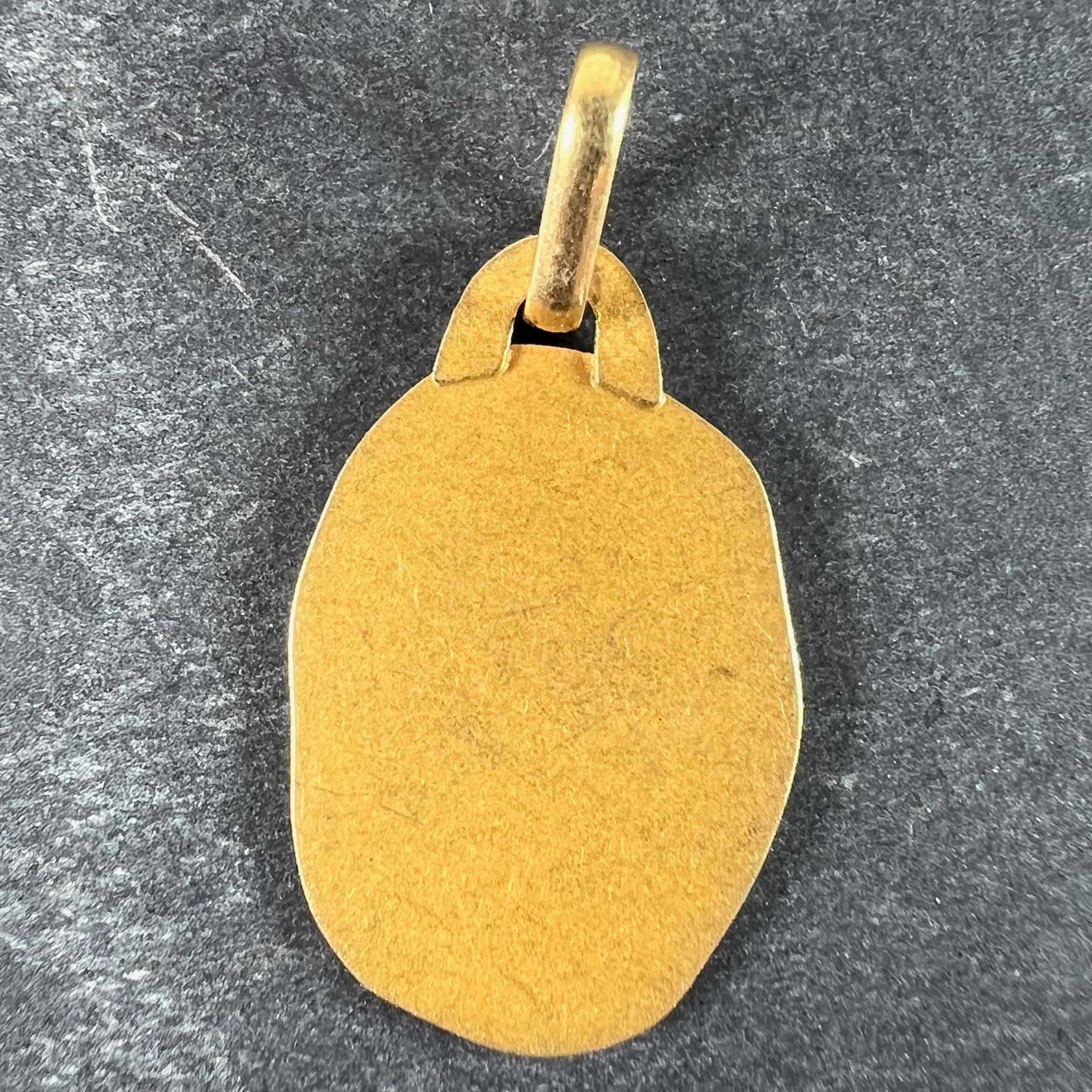 Colgante vintage francés Perroud Zodíaco Libra Medalla de Oro Amarillo de 18 quilates en Bueno estado para la venta en London, GB